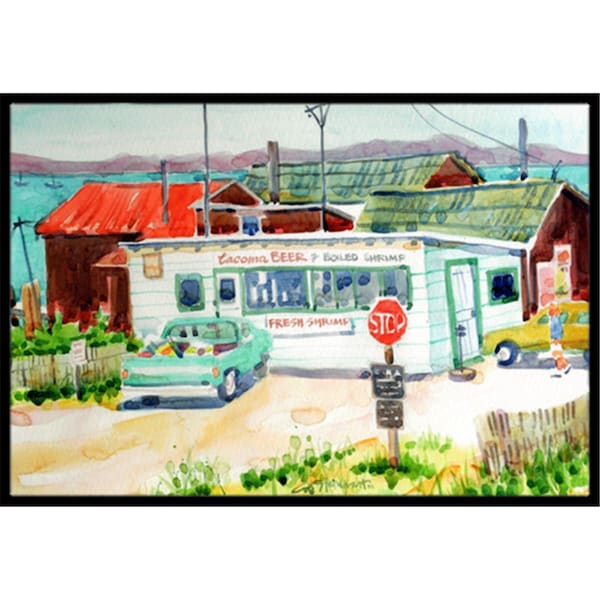 Carolines Treasures Tacoma Beer and Boiled Shrimp Market Indoor or Outdoor Mat- 18 x 27 in. 6141MAT - main